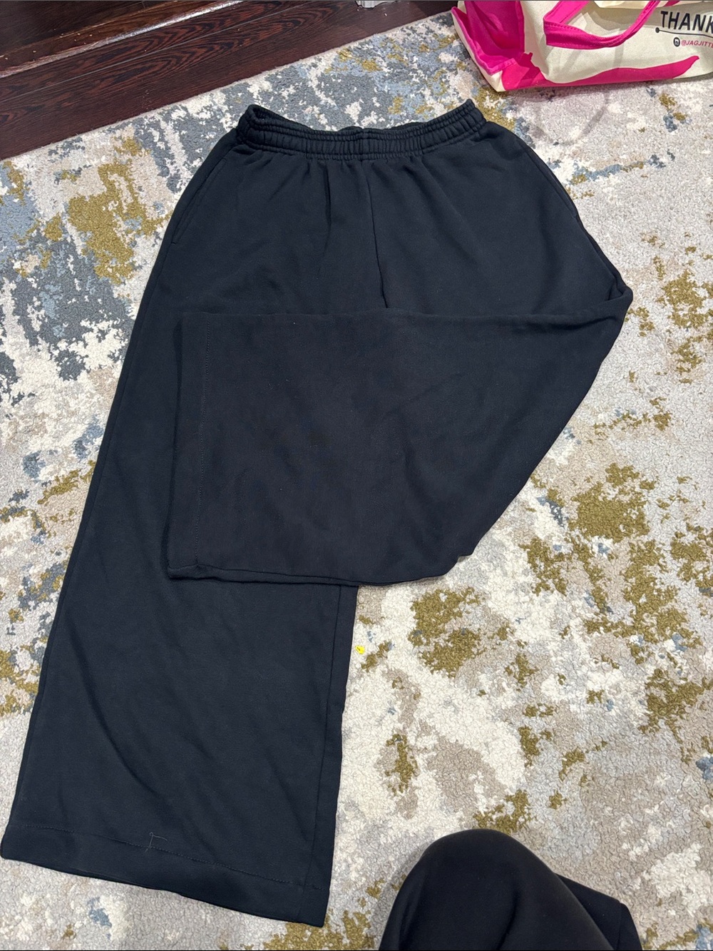 Uniqlo Women's Black Wide-Leg Track Pants